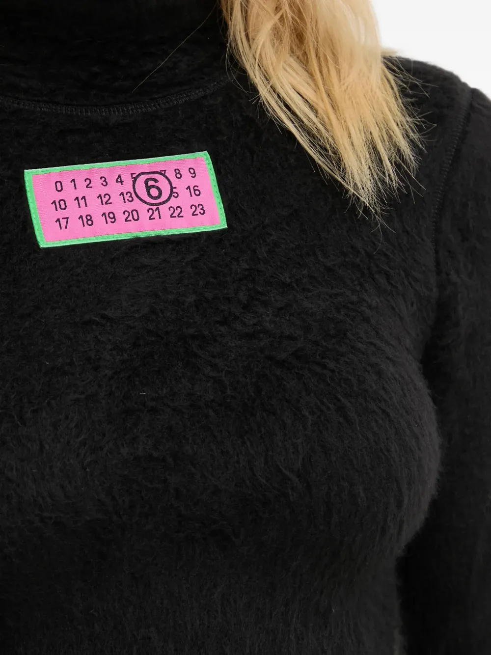 MM6 Maison Margiela Jurk met nummer-patroon Zwart