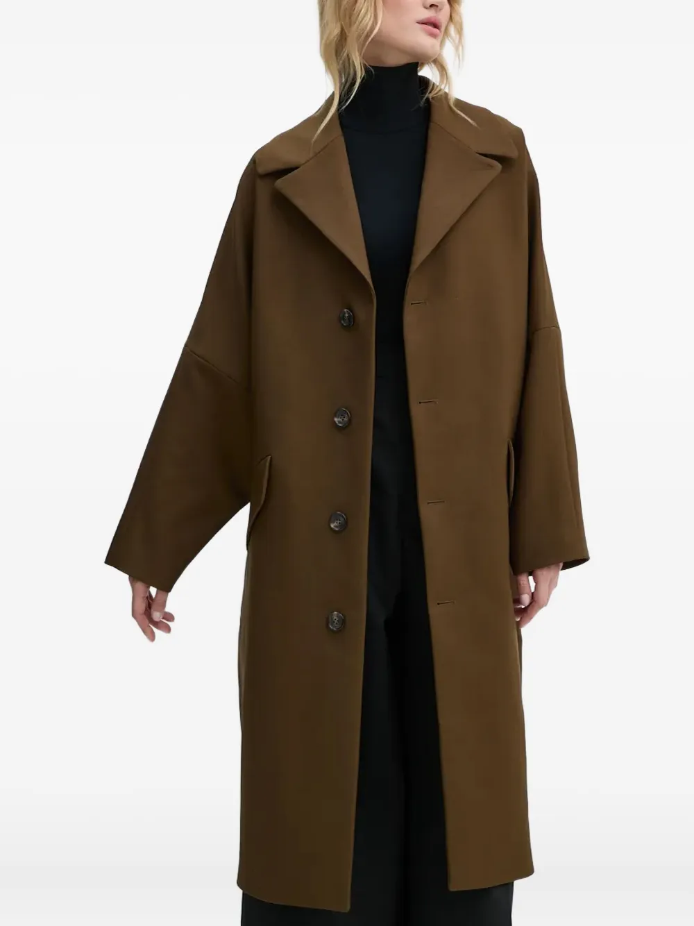 MM6 Maison Margiela ワイドスリーブ コート - ブラウン MM6 Maison Margiela ワイドスリーブ コート - ブラウン