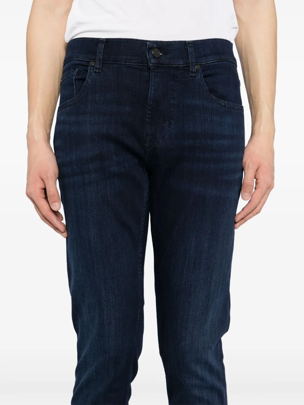 7 For All Mankind Luxe Performance jeans met smalle pijpen Blauw