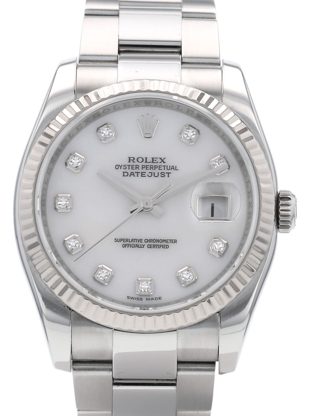 Rolex 2009 pre-owned Datejust 36mm - Wit