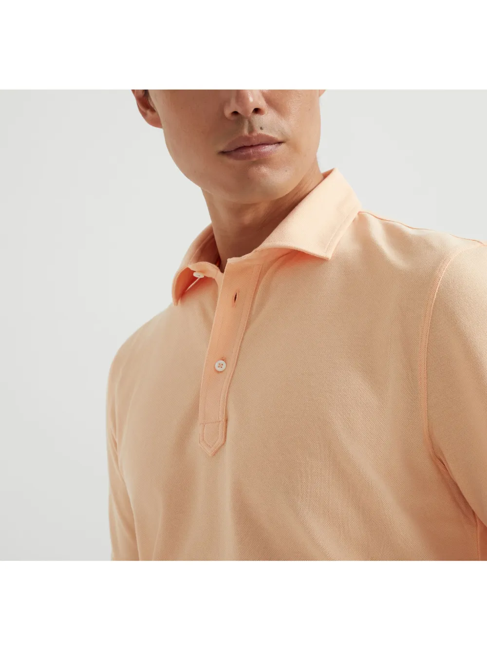 Brunello Cucinelli Piqué poloshirt Oranje