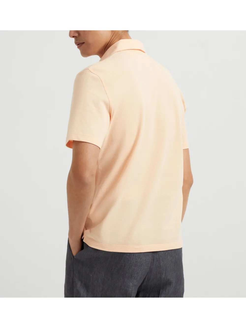 Brunello Cucinelli Piqué poloshirt Oranje