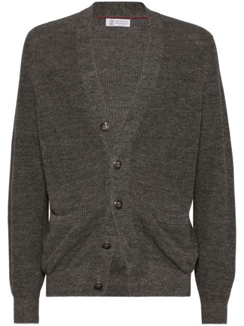 Brunello Cucinelli embossed-buttons cardigan Men