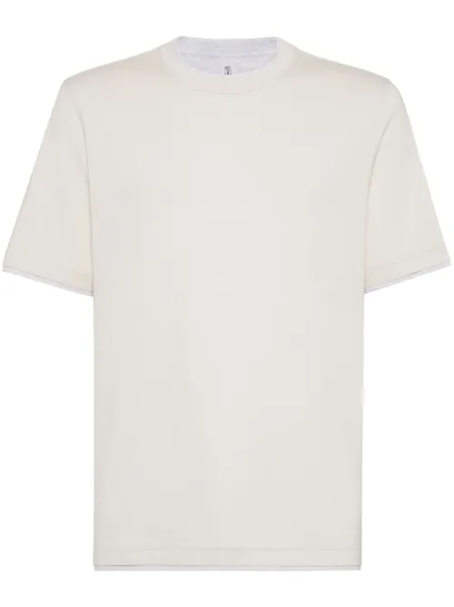 T-shirt à détail superposé - Brunello Cucinelli - Modalova