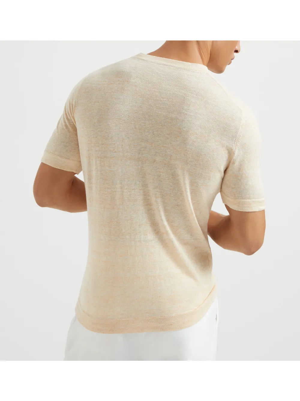 Brunello Cucinelli Fijngebreid T-shirt Beige
