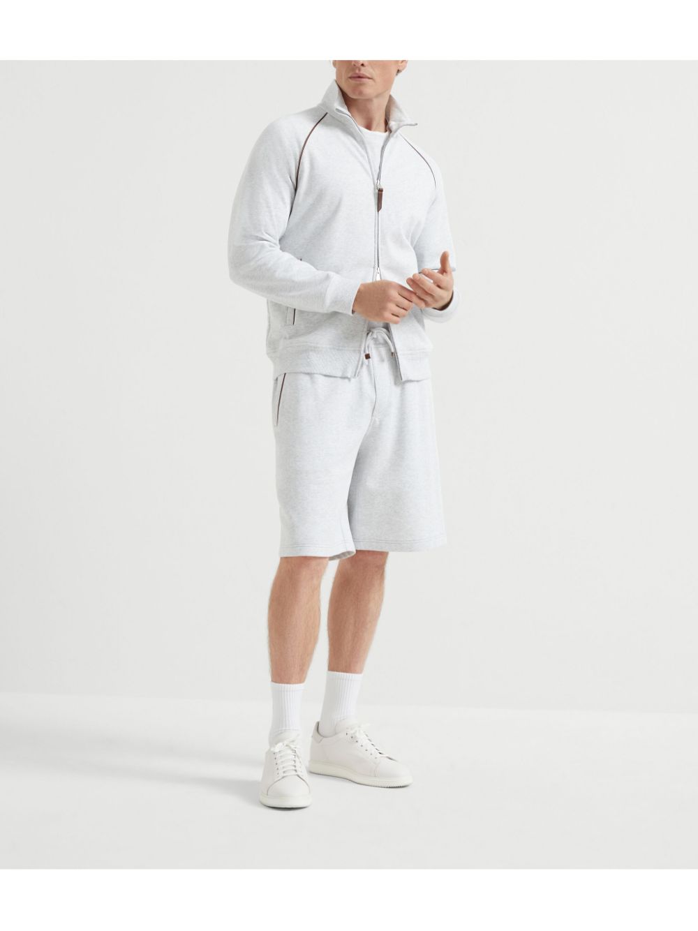 Brunello Cucinelli Shorts met trekkoord - Grijs