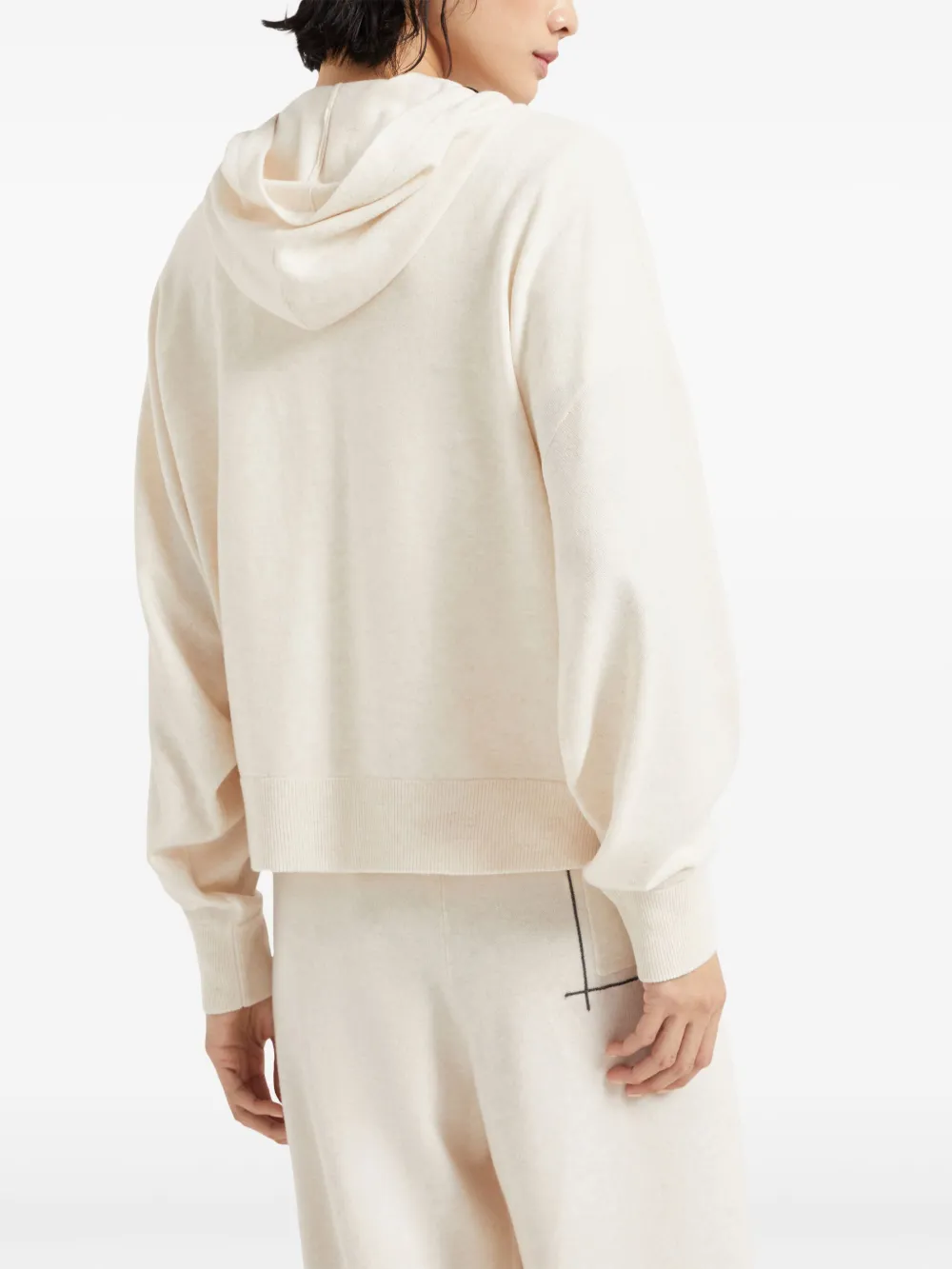 Brunello Cucinelli Hoodie met Monili-detail Beige