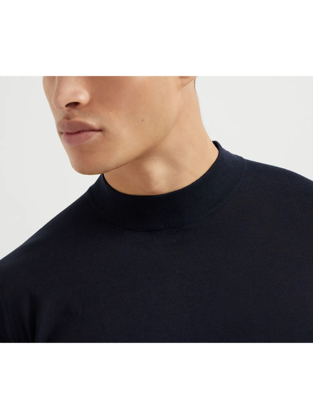 Brunello Cucinelli Gebreid T-shirt Blauw