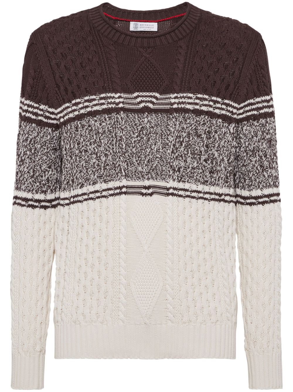 Brunello Cucinelli cable-knit sweater - Brown