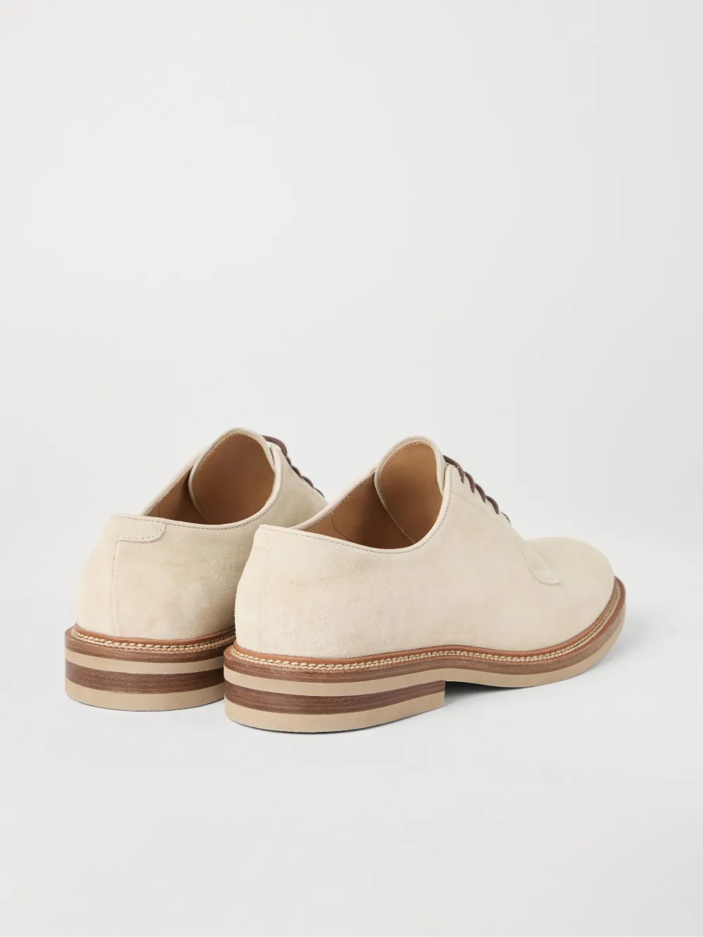 Brunello Cucinelli suede derby shoes Neutrals