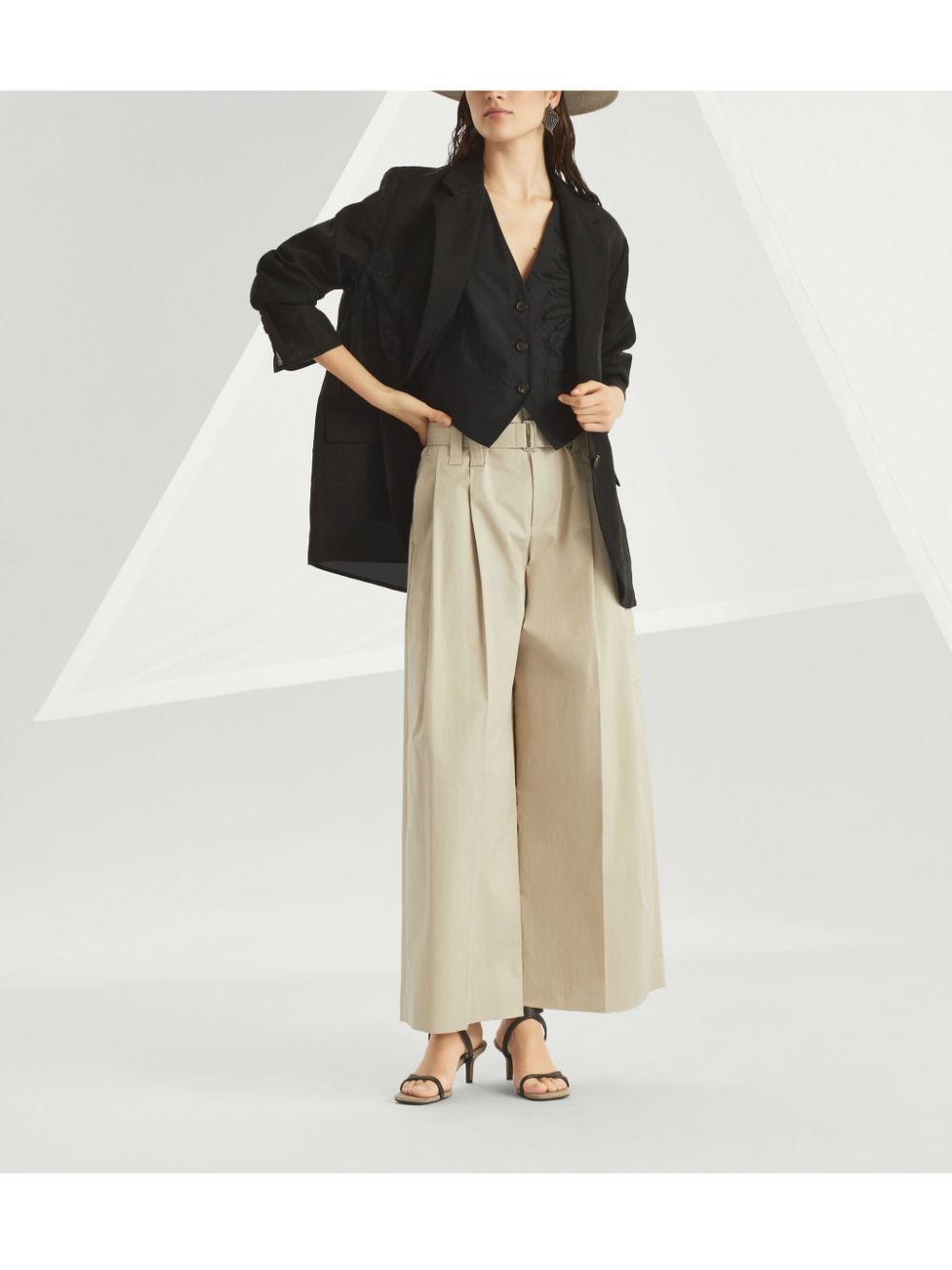 Brunello Cucinelli Organza blazer - Zwart