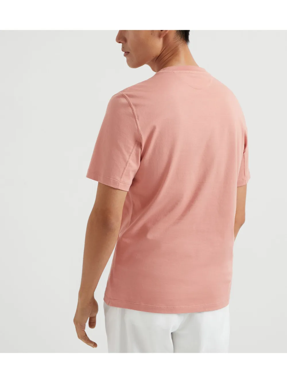 Brunello Cucinelli T-shirt met logoprint Roze