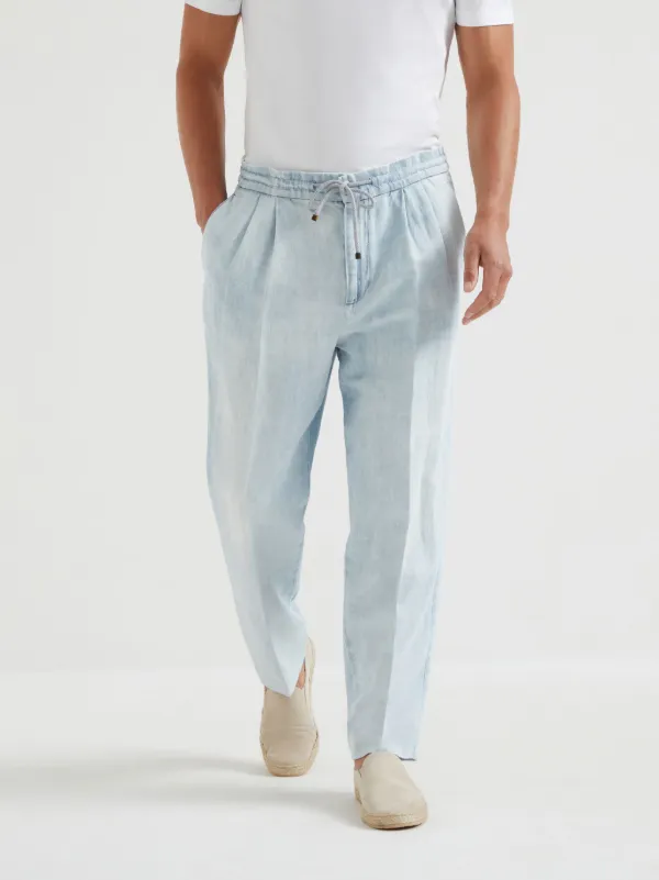 Brunello Cucinelli Drawstring Track Pants | Blue | FARFETCH