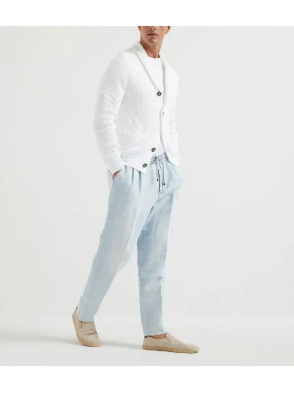 Brunello Cucinelli Drawstring Track Pants | Blue | FARFETCH