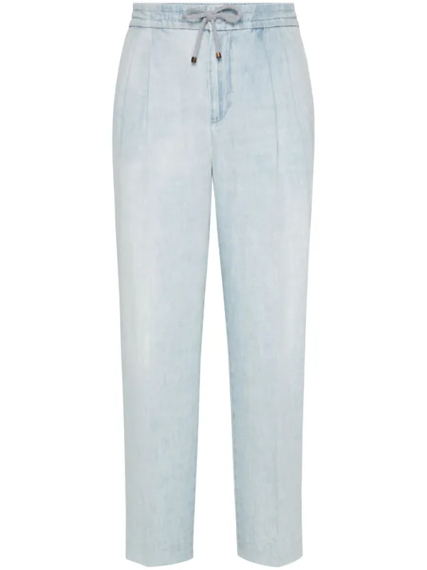 【送料&関税込】Brunello Cucinelli Boyfriend Cigarette Trous Brunello Cucinelli Men's Cotton Chevron Solaro 2-Piece Suit