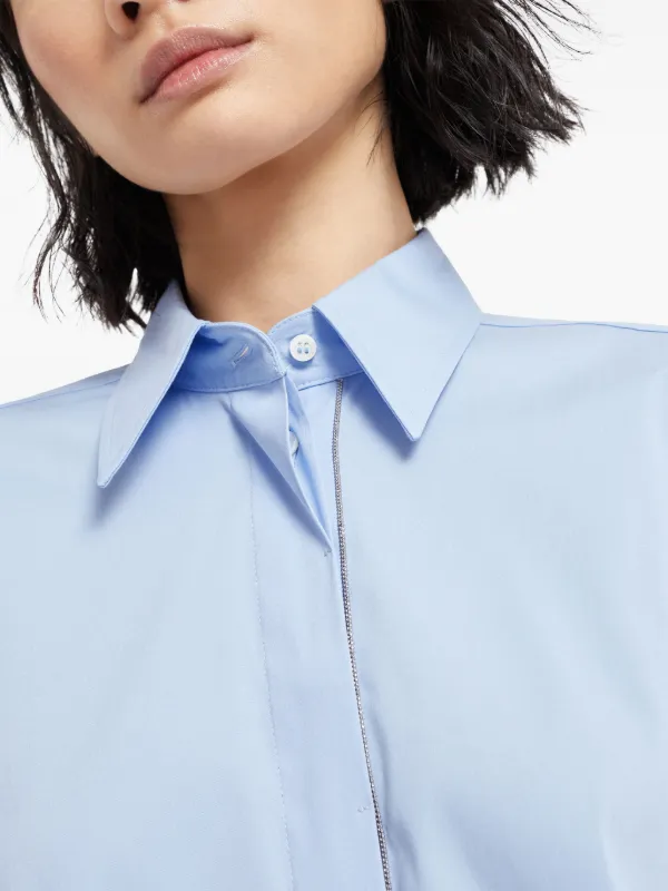 BEP COMPACT シャツ Brunello Cucinelli Poplin Shirt | Blue | FARFETCH