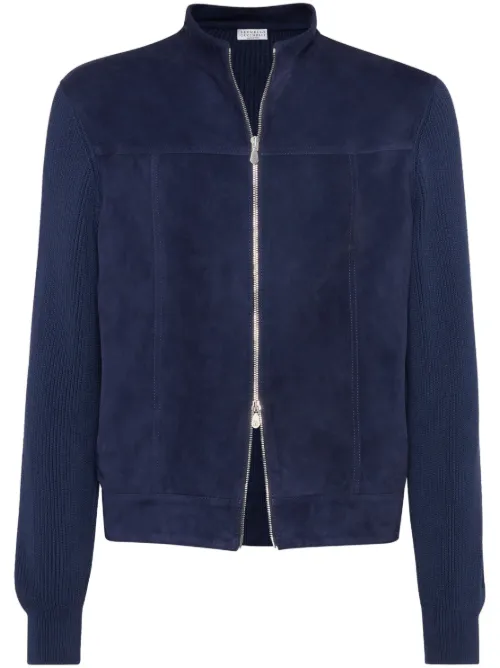 Veste bomber en daim - Brunello Cucinelli - Modalova