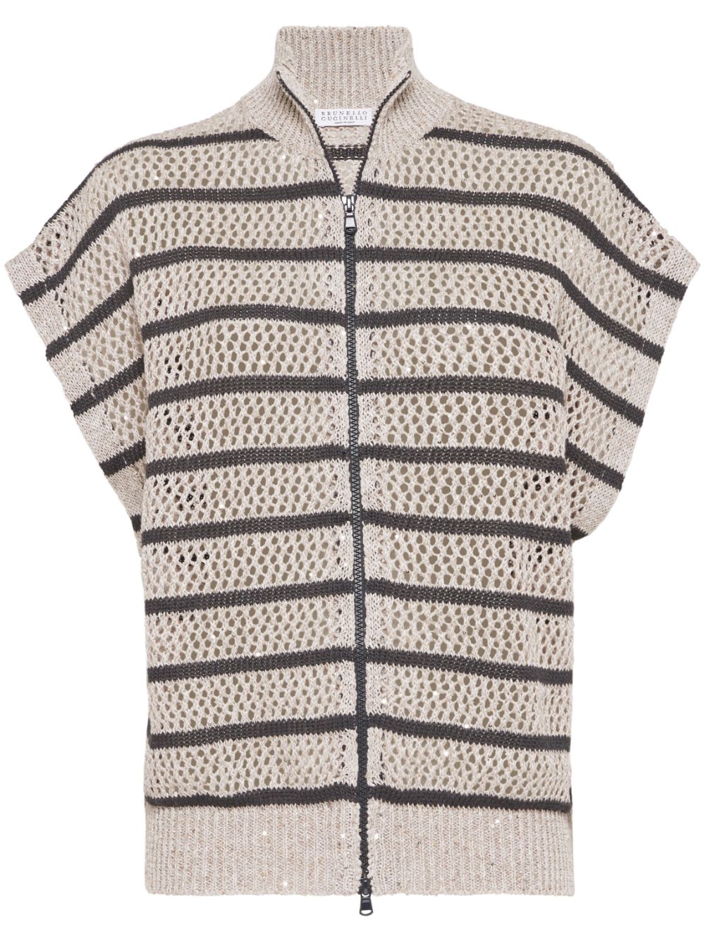 Brunello Cucinelli striped cardigan - Neutrals