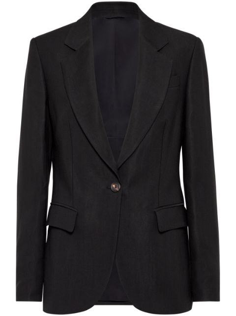 Brunello Cucinelli Monili-detail twill blazer Women