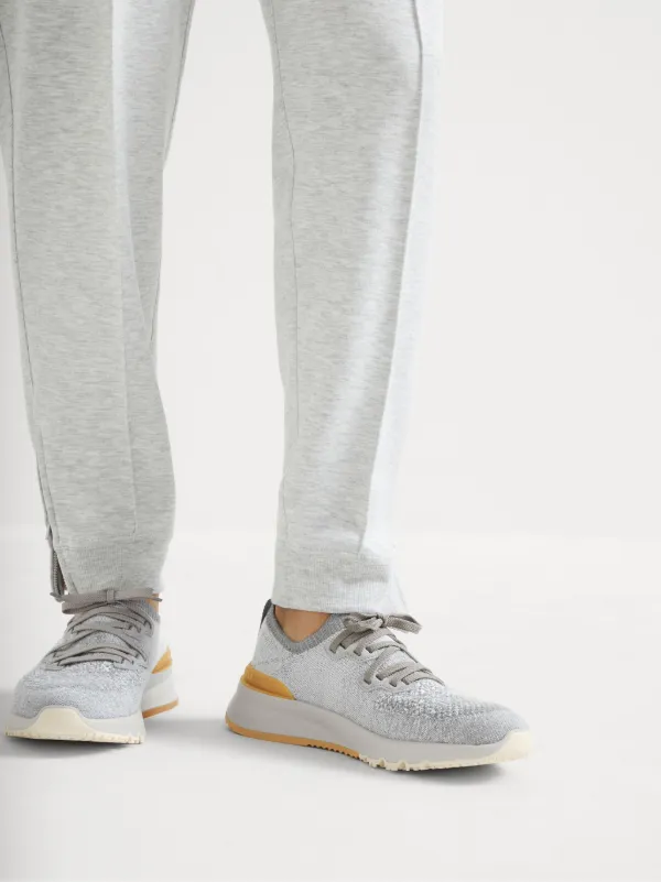 Brunello Cucinelli Knitted Sneakers | Grey | FARFETCH NO