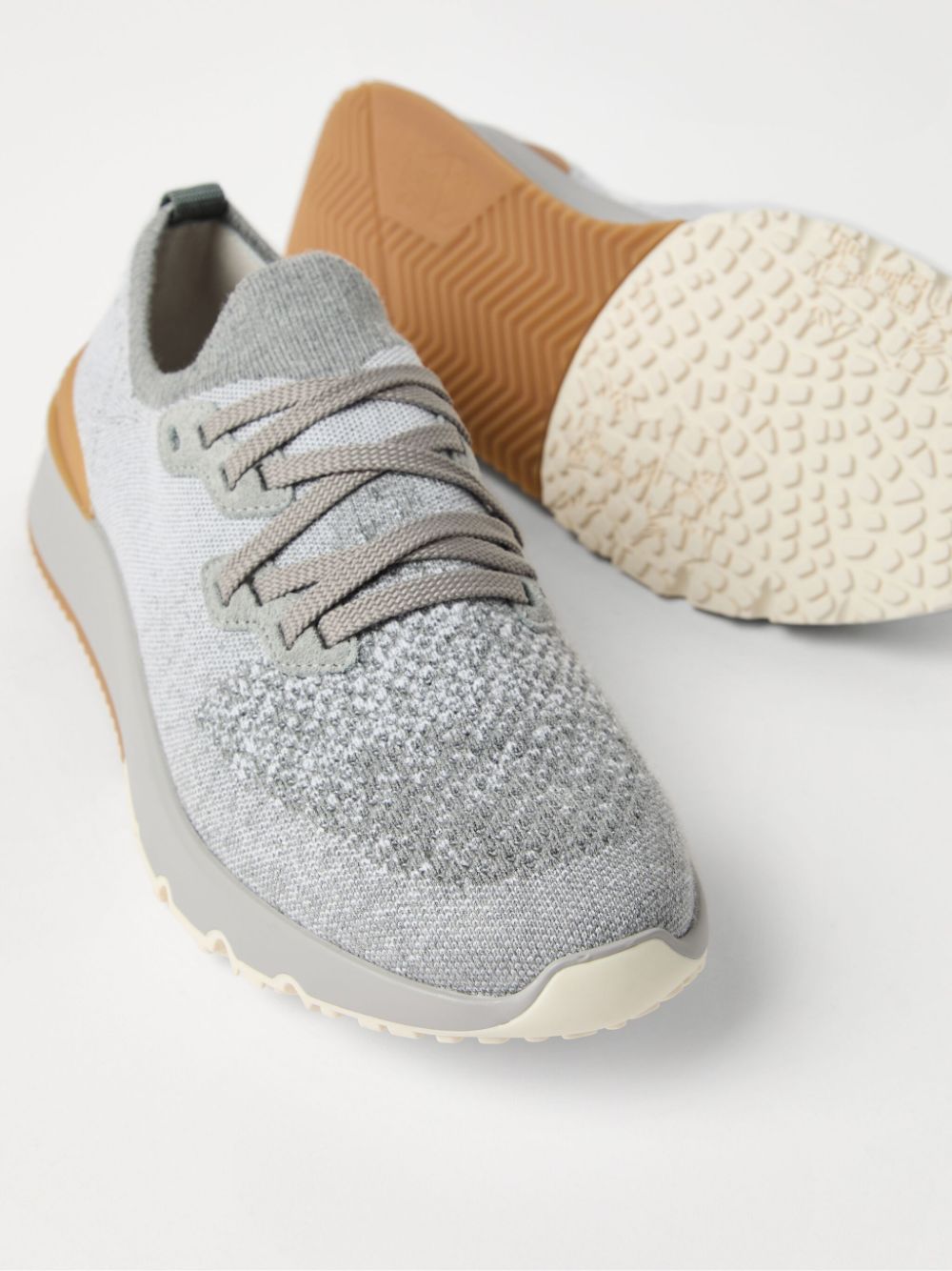 Brunello Cucinelli knitted sneakers Grey