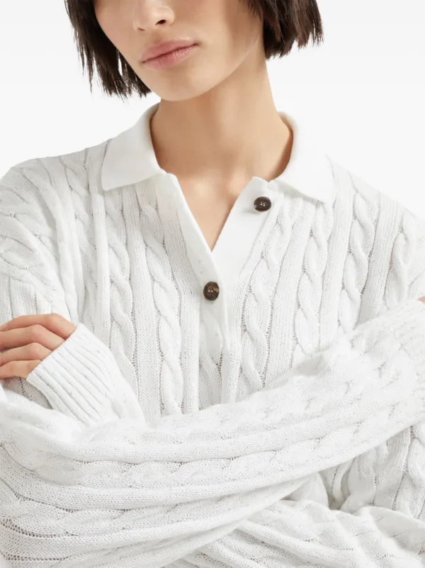 Brunello Cucinelli Dazzling Sweater | White | FARFETCH Brunello Cucinelli Dazzling Sweater | White | FARFETCH