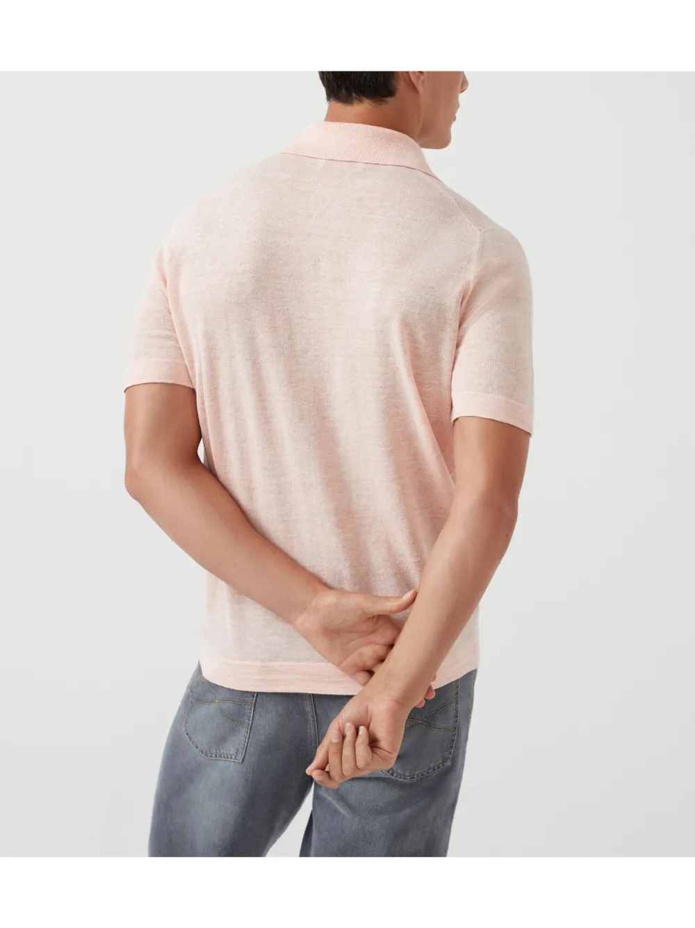 Brunello Cucinelli Fijngebreid poloshirt Roze