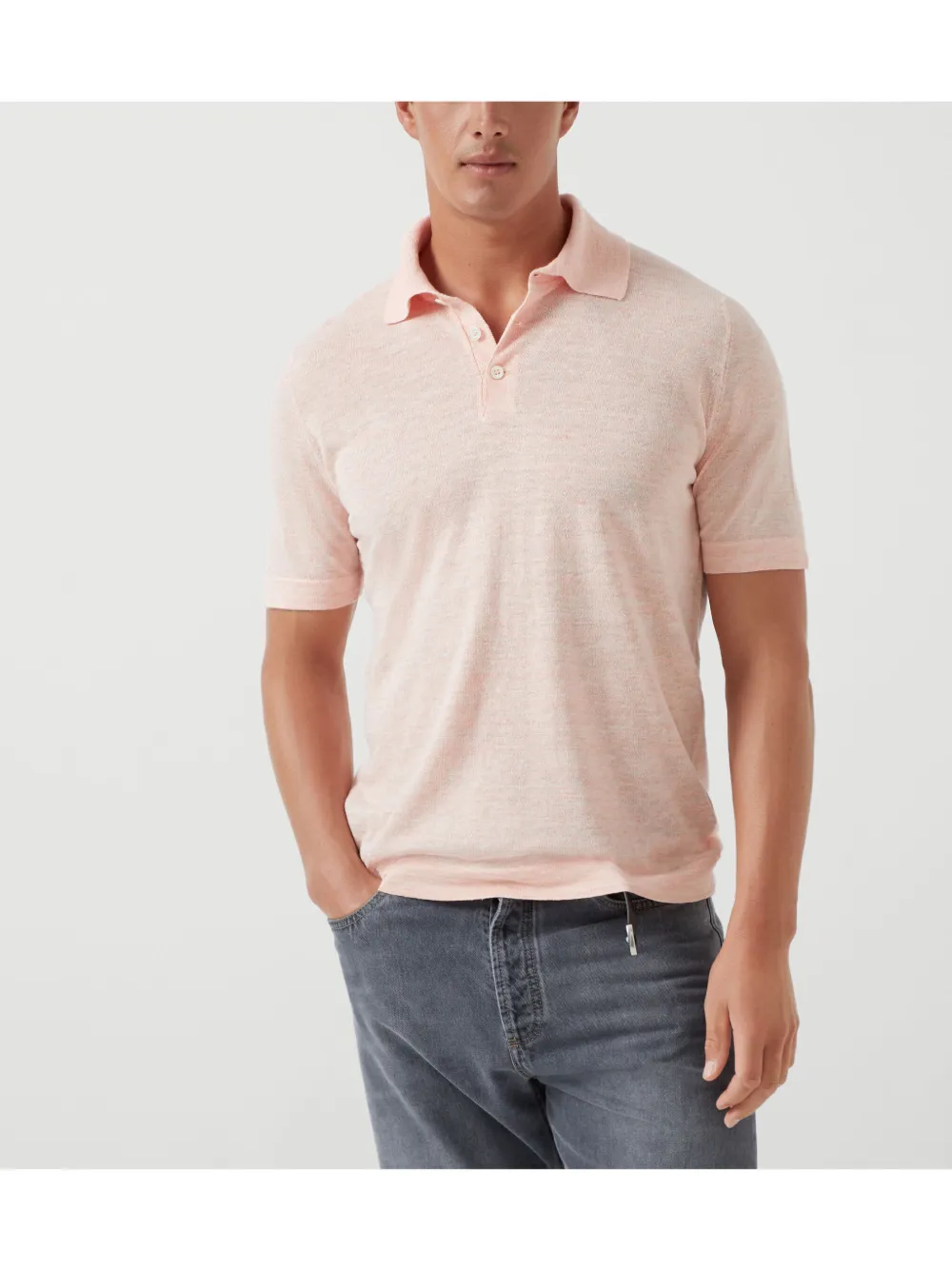 Brunello Cucinelli Fijngebreid poloshirt Roze