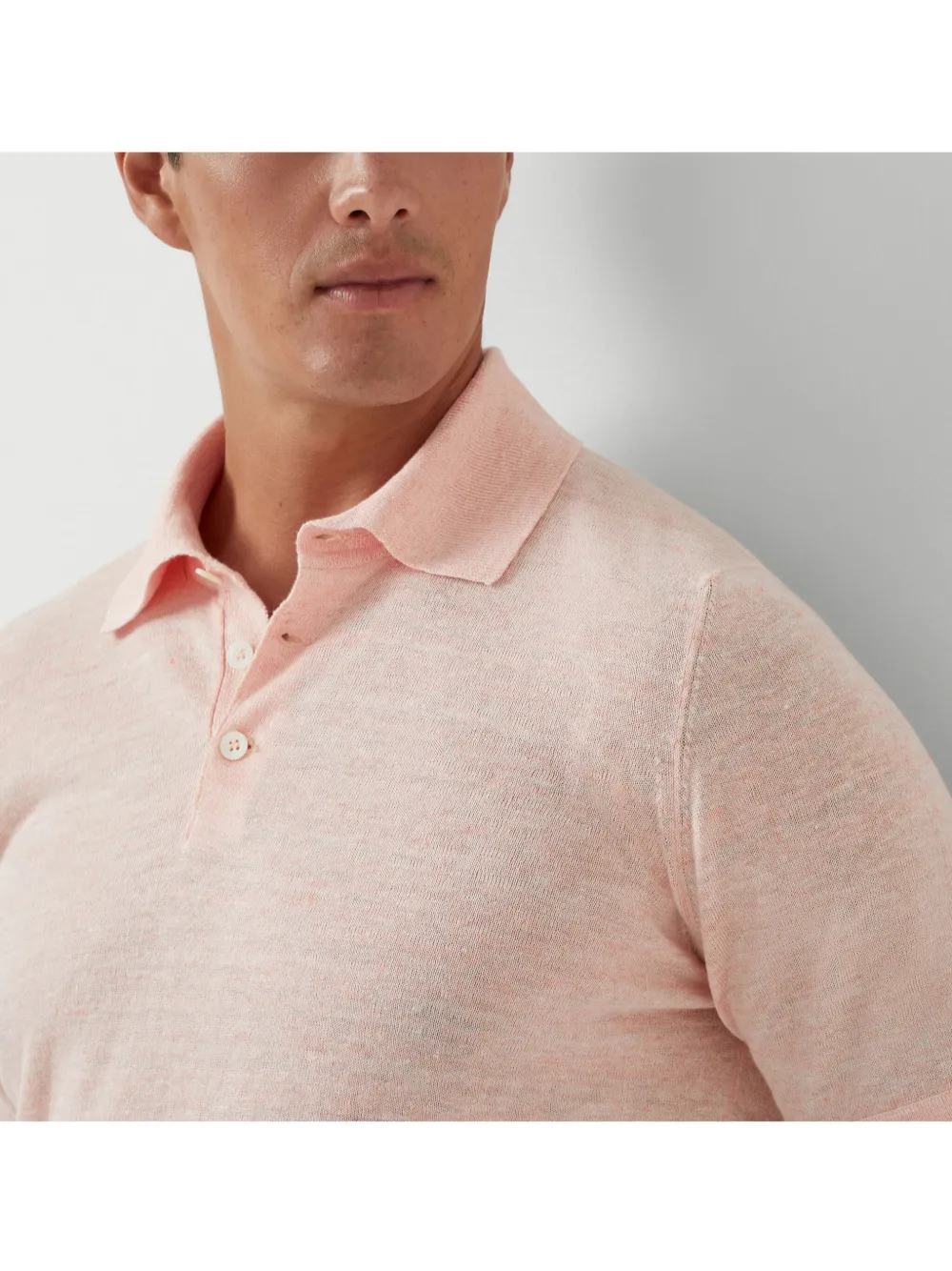 Brunello Cucinelli Fijngebreid poloshirt Roze