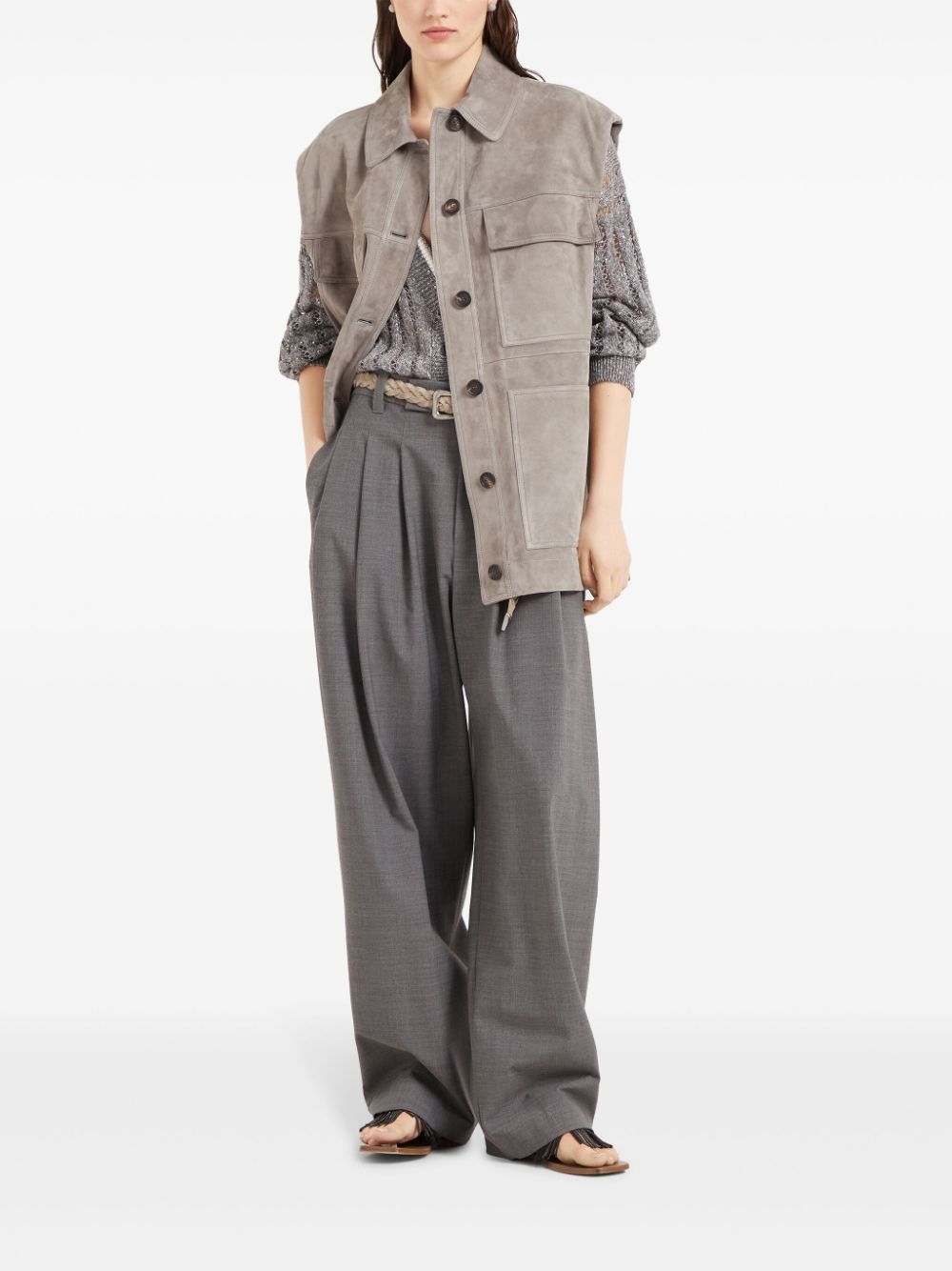 Brunello Cucinelli Sartorial Baggy broek - Grijs