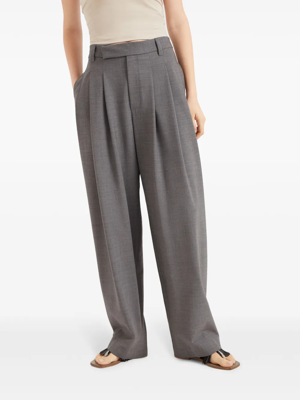 Brunello Cucinelli Sartorial Baggy broek Grijs
