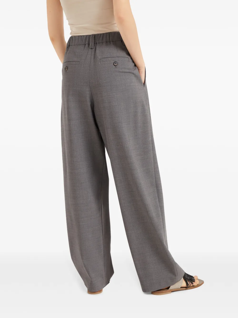 Brunello Cucinelli Sartorial Baggy broek Grijs