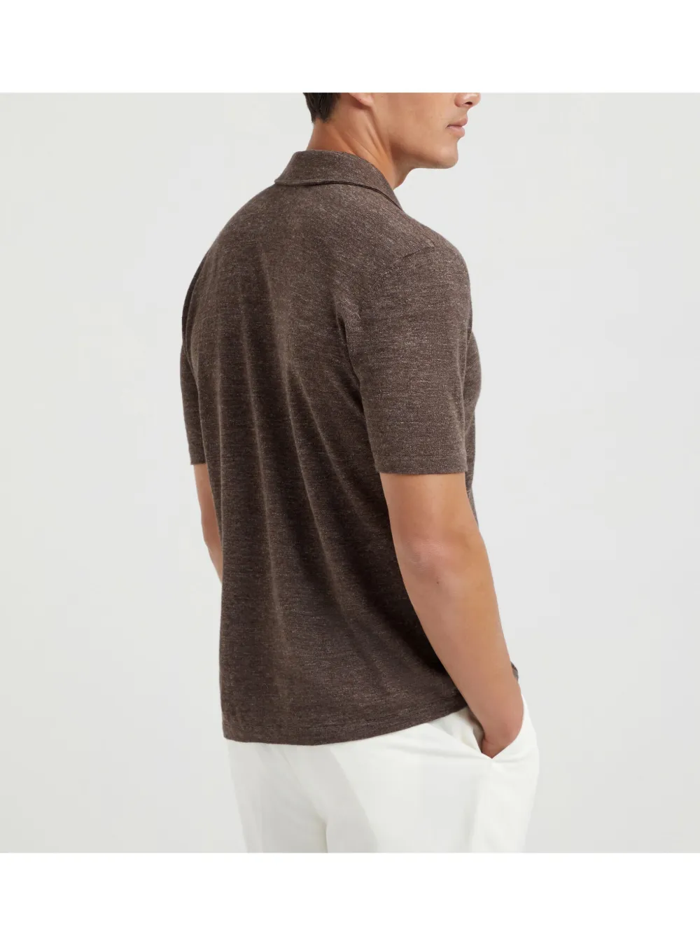 Brunello Cucinelli Gebreid overhemd Bruin