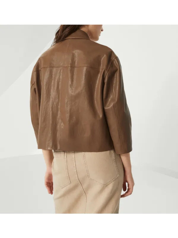 BRUNELLO CUCINELLI ブラウンレザージャケット Brunello Cucinelli レザージャケット | ブラウン | FARFETCH JP