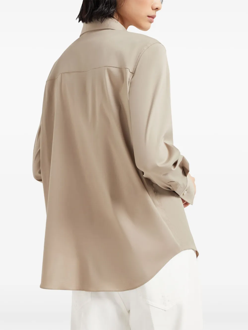 Brunello Cucinelli Popeline overhemd Beige
