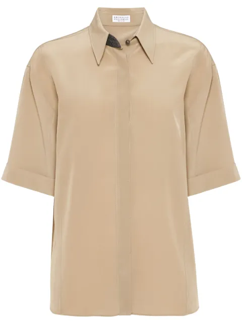 Brunello Cucinelli crêpe de chine shirt