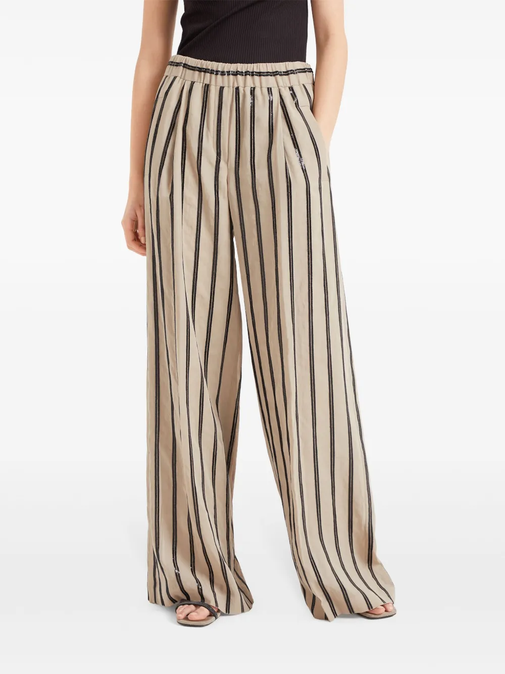 Brunello Cucinelli Ruimvallende trainingsbroek Beige