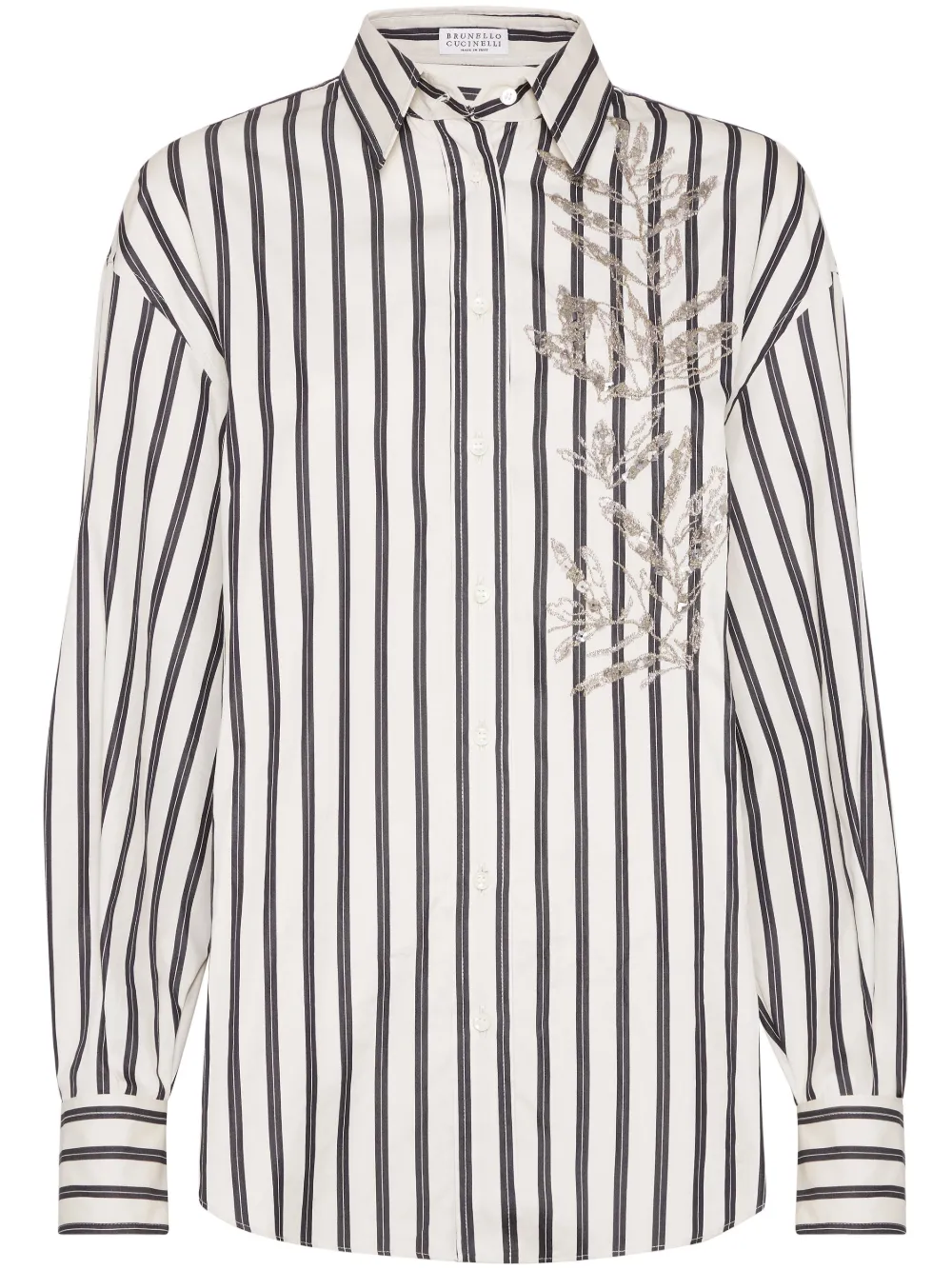 Brunello Cucinelli camisa Flora bordada | blanco | Image 1