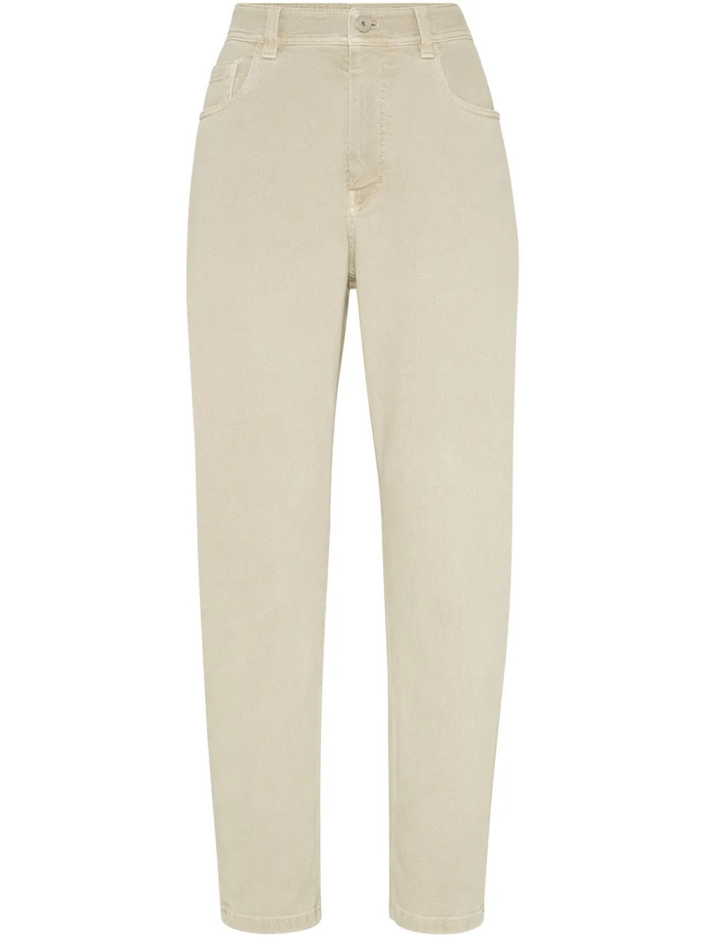 Brunello Cucinelli Jeans met toelopende pijpen Beige