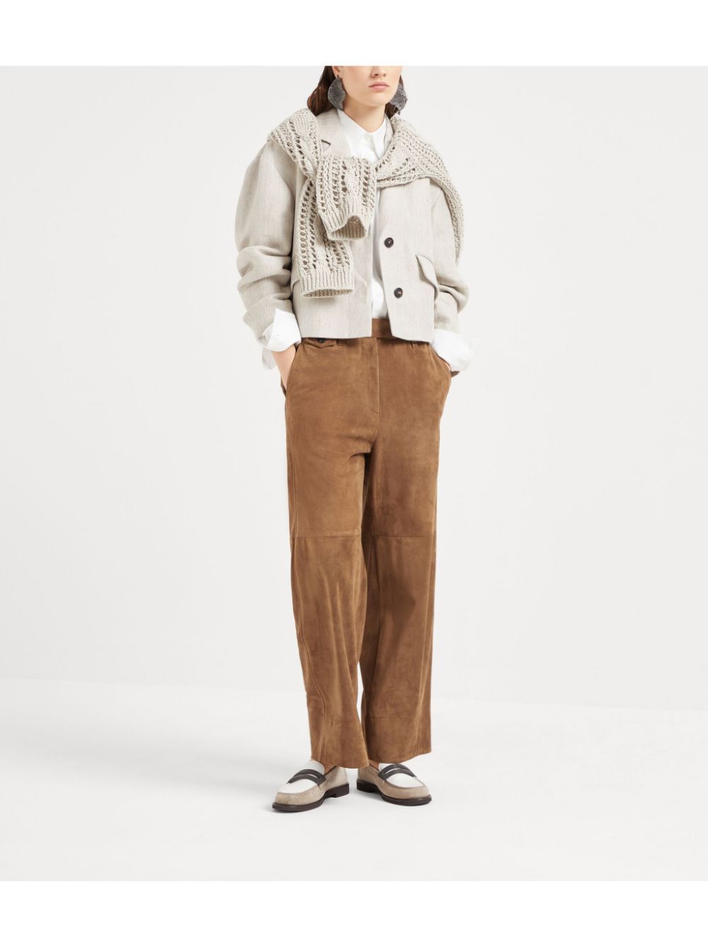 Brunello Cucinelli Cropped chino - Bruin