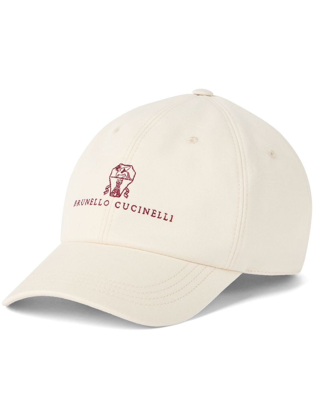 Brunello Cucinelli embroidered baseball cap - White