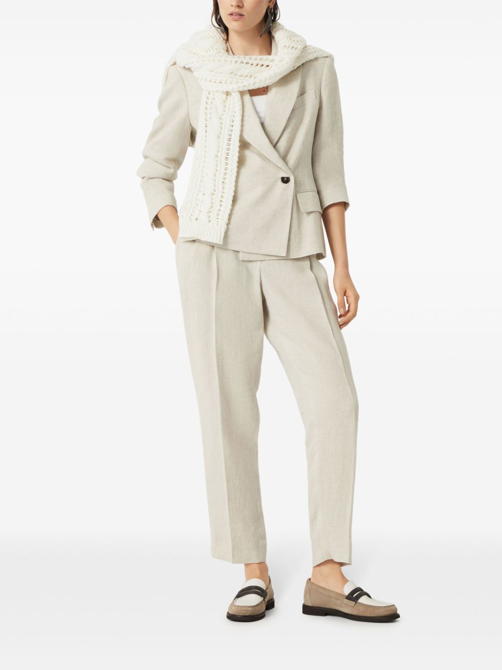 Brunello Cucinelli Tweed broek - Beige