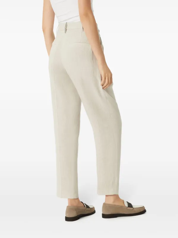 BRUNELLO CUCINELLI パンツ/ Brunello Cucinelli - Brown Stretch Cotton Flat Front Pant