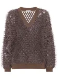 Brunello Cucinelli brushed sweater - Brown