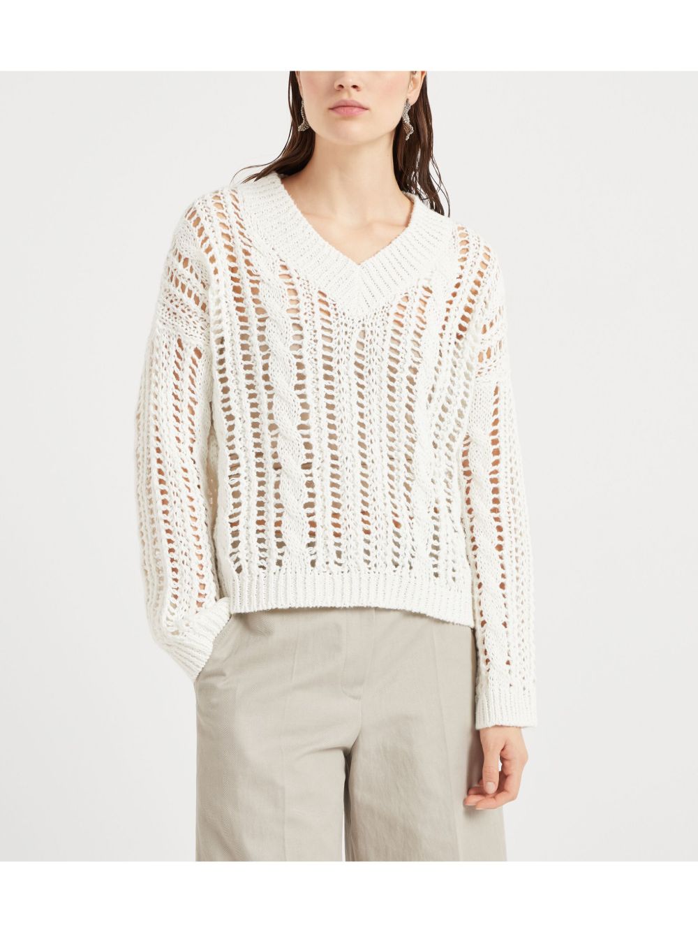 Brunello Cucinelli open-knit sweater Women