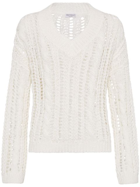 Brunello Cucinelli open-knit sweater Women