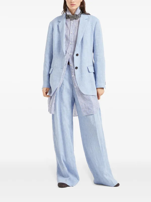 BRUNELLO CUCINELLI☆モニーレ ジャケット☆ Brunello Cucinelli モニーレ ジャケット | ブルー | FARFETCH JP