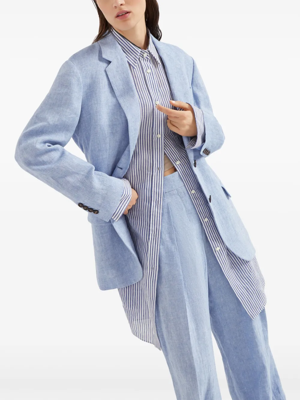 BRUNELLO CUCINELLI☆モニーレ ジャケット☆ Brunello Cucinelli モニーレ ジャケット | ブルー | FARFETCH JP