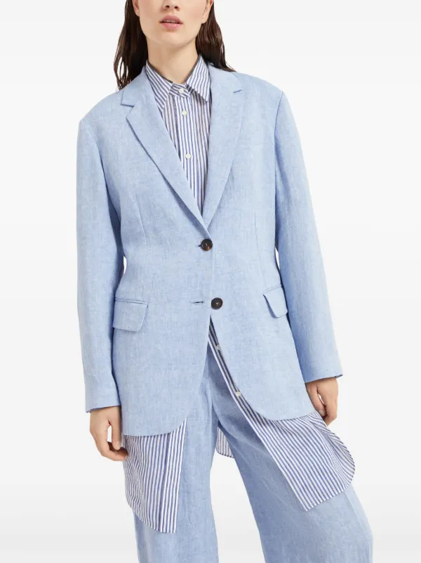 BRUNELLO CUCINELLI☆モニーレ ジャケット☆ Brunello Cucinelli モニーレ ジャケット | ブルー | FARFETCH JP