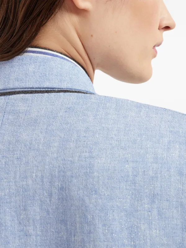 BRUNELLO CUCINELLI☆モニーレ ジャケット☆ Brunello Cucinelli モニーレ ジャケット | ブルー | FARFETCH JP